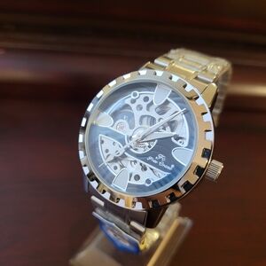 Brand New Silver Glow In The Dark Automatic Men's Watch
